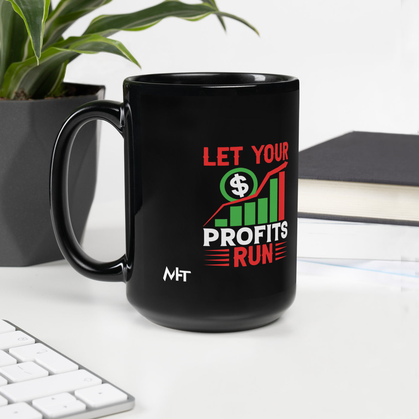 Let your Profits run V1 - Black Glossy Mug