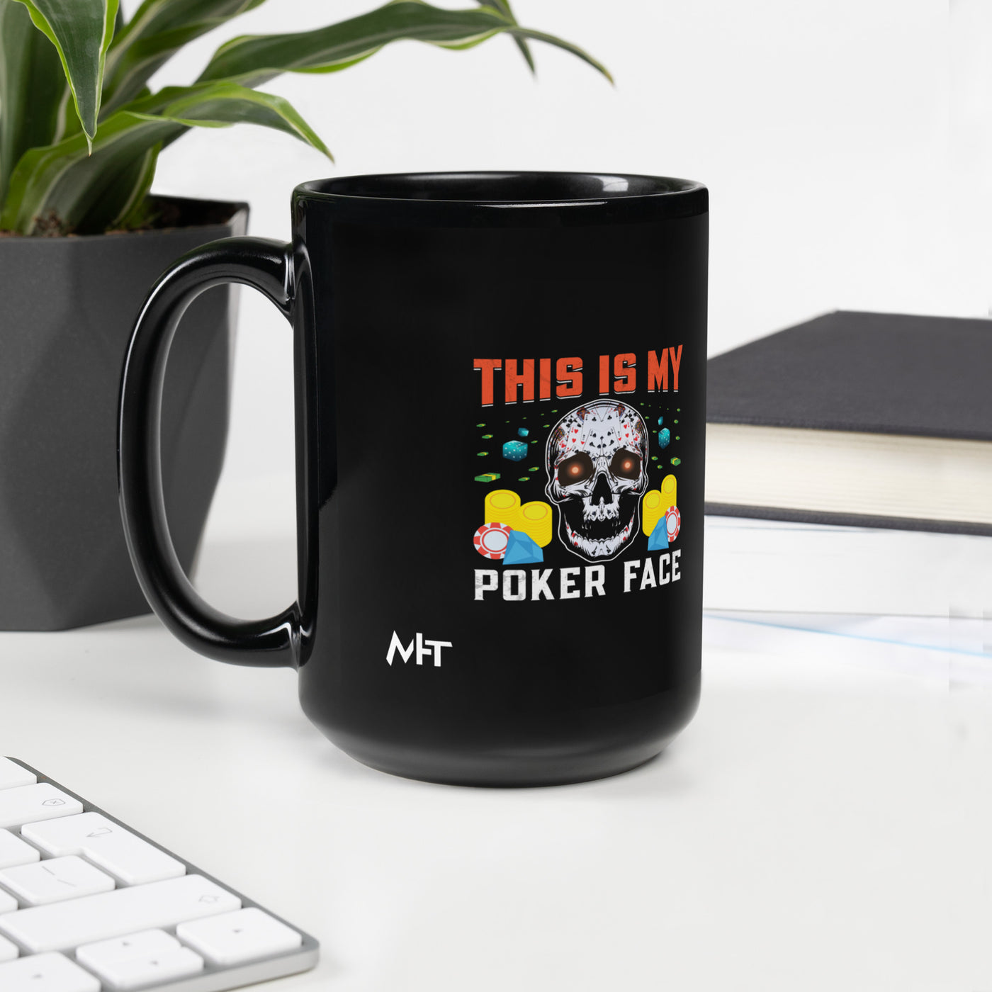 This is My Poker Face - Black Glossy Mug