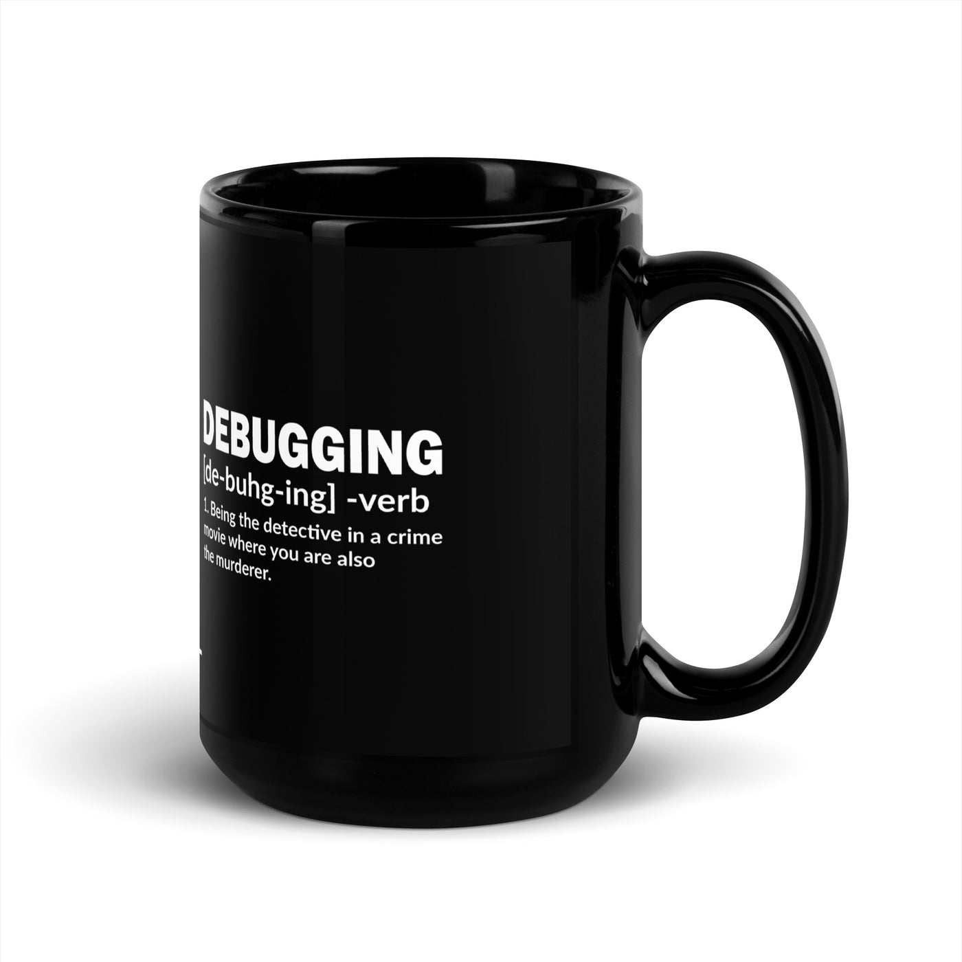 Debugging Definition V1 - Black Glossy Mug