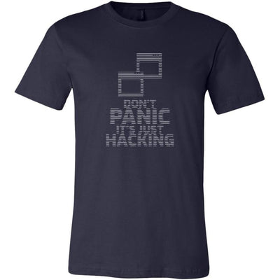 Don't panic it's just hacking - Canvas Mens Shirt by MyHackerTech