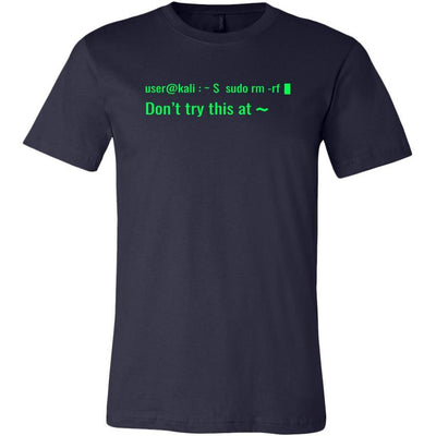 sudo rm -rf - Don't try this at home - Canvas Mens Shirt by MyHackerTech