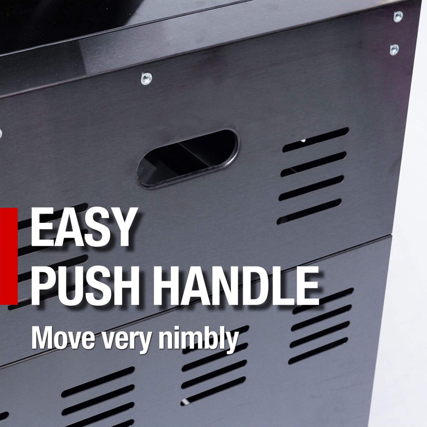 Castelle Flame Premium Black Stainless Steel 6-Burner Gas Grill Kitchen Island With Rotisserie Kit (SAK82641)