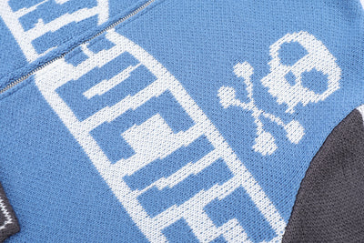 Easy Skull Knit Bomber Jacket by MyHackerTech