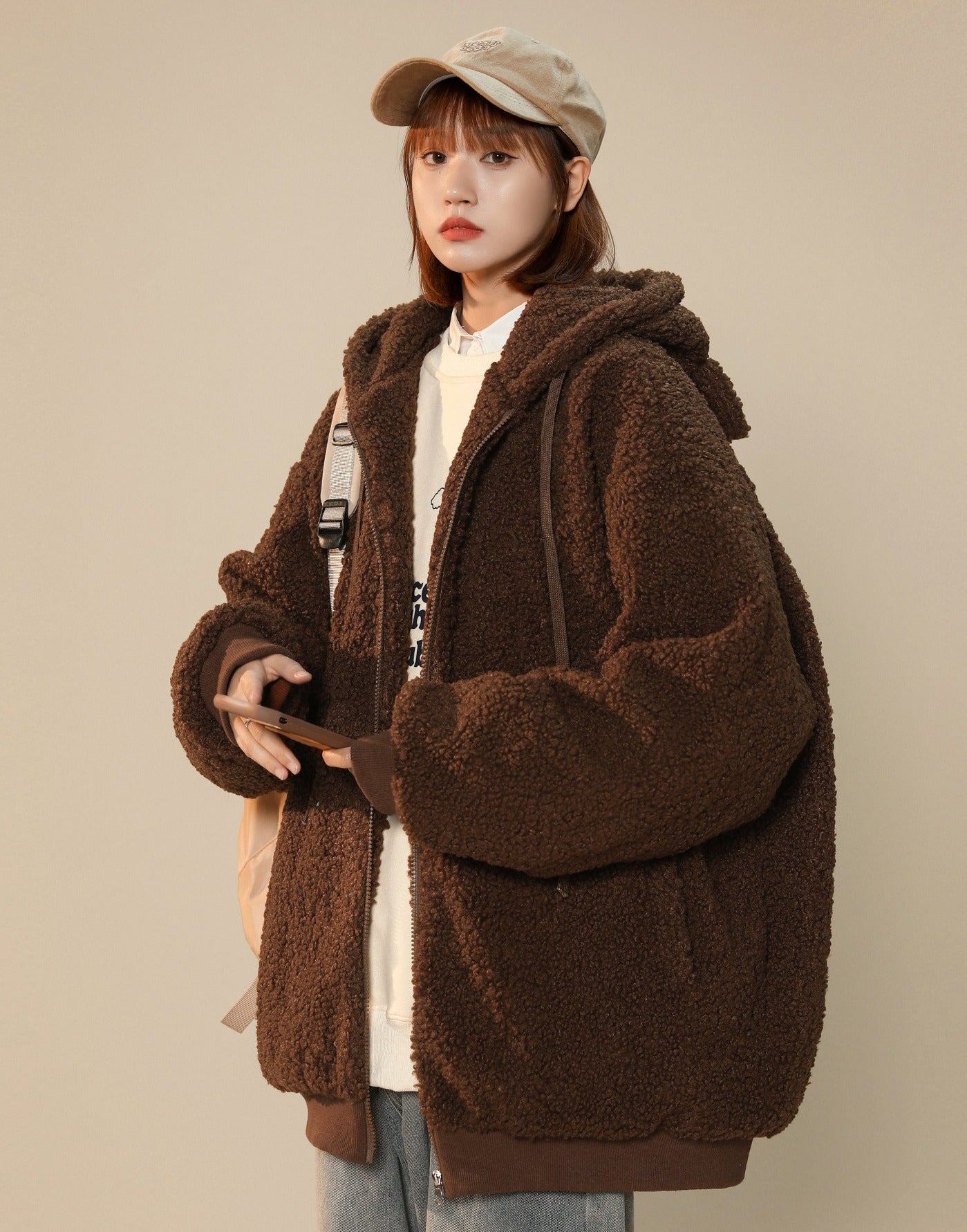 Women's Furry Bunny Ears Winter Jacket by MyHackerTech