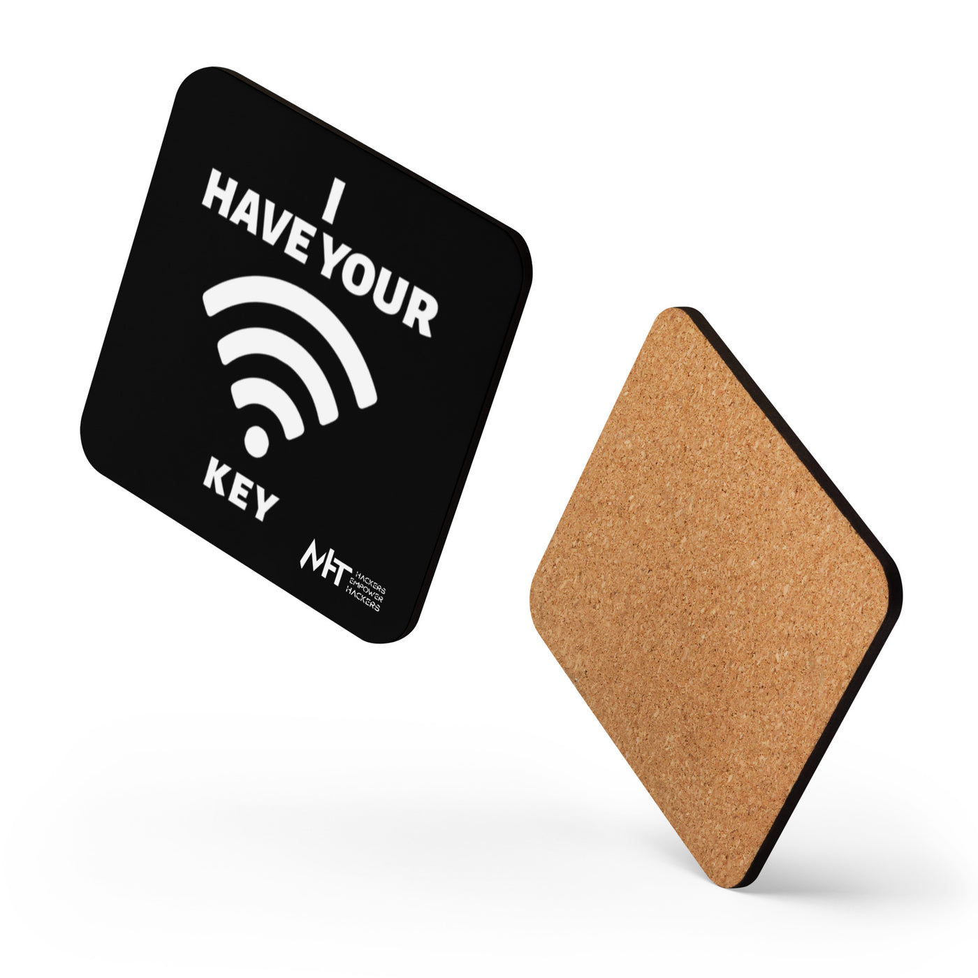 I have your Wi-Fi password - Cork-back coaster