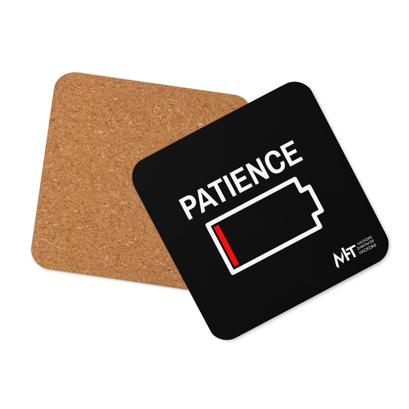 Patience - Cork-back coaster