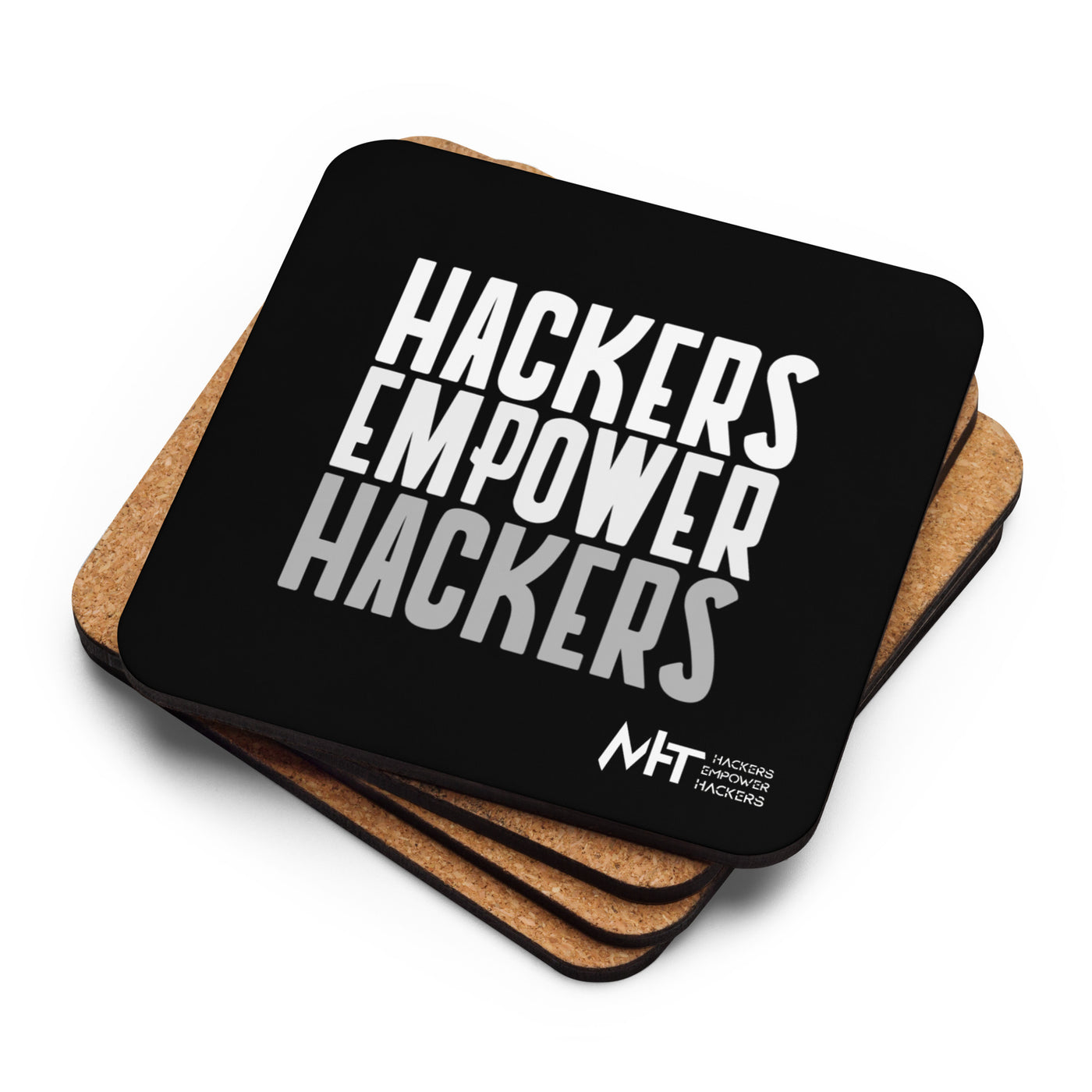 Hackers Empower Hackers - Cork-back coaster