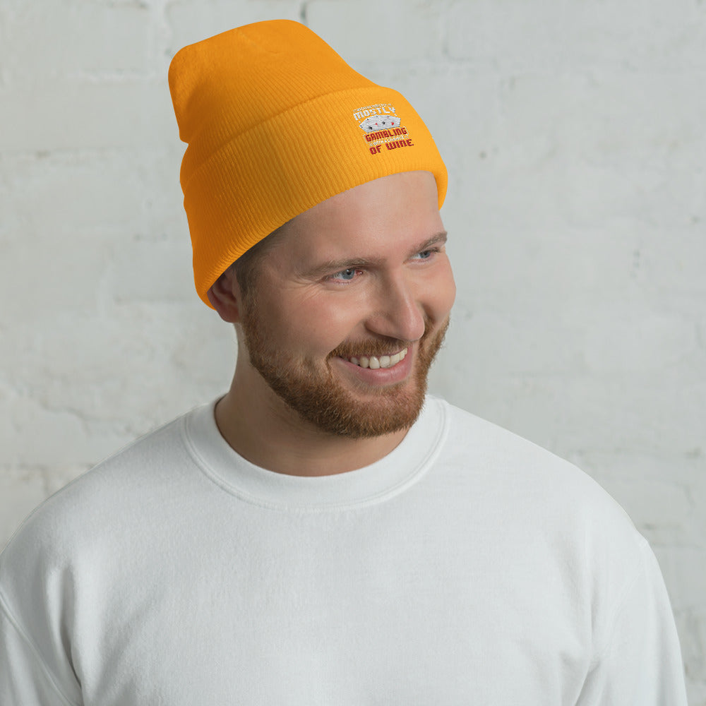 Weekend Forecast Mostly Gambling With a Chance of Wine - Cuffed Beanie
