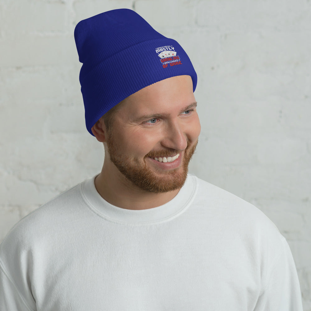 Weekend Forecast Mostly Gambling With a Chance of Wine - Cuffed Beanie