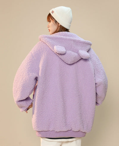 Women's Furry Bunny Ears Winter Jacket by MyHackerTech