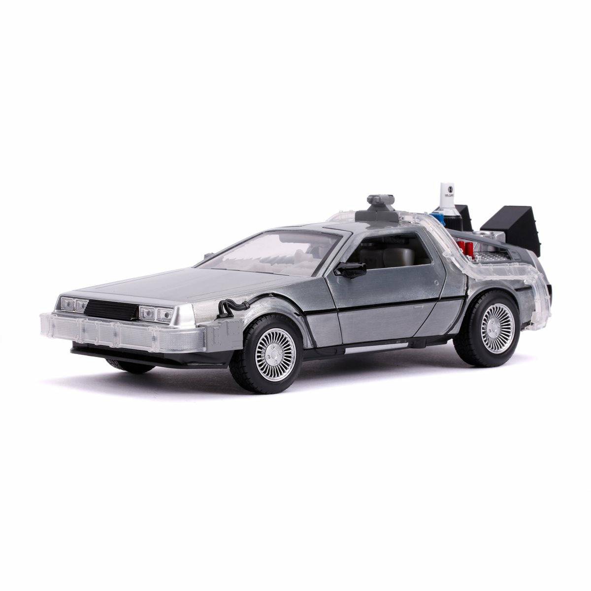 Back to the Future Part II die-cast 1:24 scale "Hollywood Rides" light-up DeLorean Time Machine by MyHackerTech
