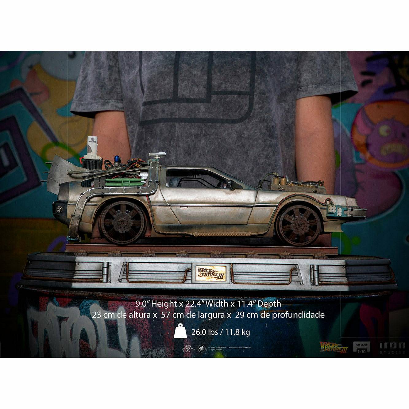 Iron Studios Back to the Future Part III DeLorean 1:10 Scale Statue by MyHackerTech