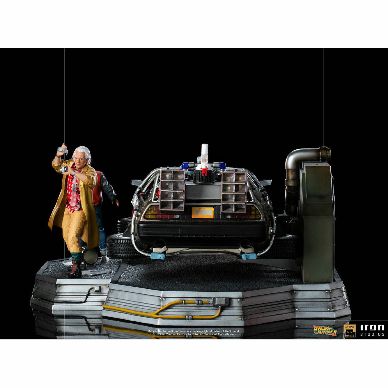 Iron Studios Back to the Future Part II DeLorean (Full Deluxe Version including Marty McFly and Doc Brown) 1:10 Scale Statues by MyHackerTech