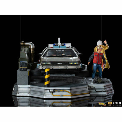Iron Studios Back to the Future Part II DeLorean (Full Deluxe Version including Marty McFly and Doc Brown) 1:10 Scale Statues by MyHackerTech