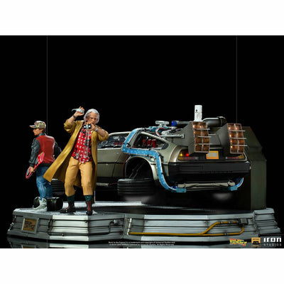 Iron Studios Back to the Future Part II DeLorean (Full Deluxe Version including Marty McFly and Doc Brown) 1:10 Scale Statues by MyHackerTech