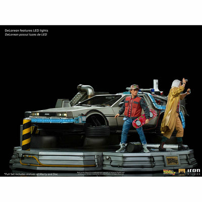Iron Studios Back to the Future Part II DeLorean (Full Deluxe Version including Marty McFly and Doc Brown) 1:10 Scale Statues by MyHackerTech