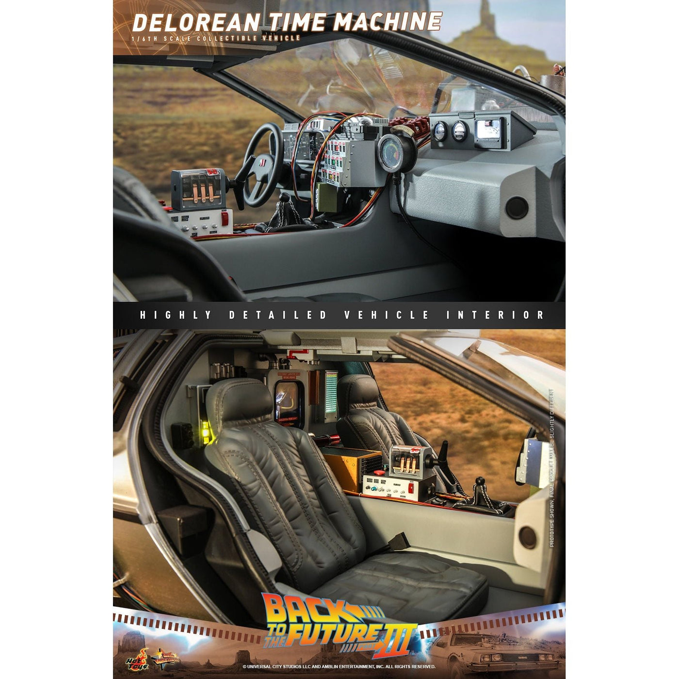 Hot Toys Back to the Future Part III 1:6 scale DeLorean Time Machine Collectible Vehicle [DROP SHIPS DIRECTLY FROM DISTRIBUTOR] by MyHackerTech