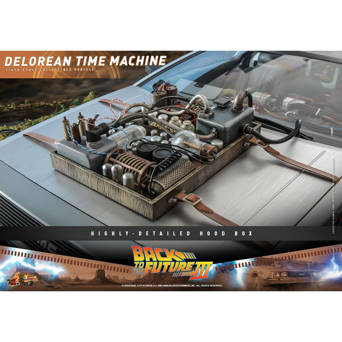 Hot Toys Back to the Future Part III 1:6 scale DeLorean Time Machine Collectible Vehicle [DROP SHIPS DIRECTLY FROM DISTRIBUTOR] by MyHackerTech