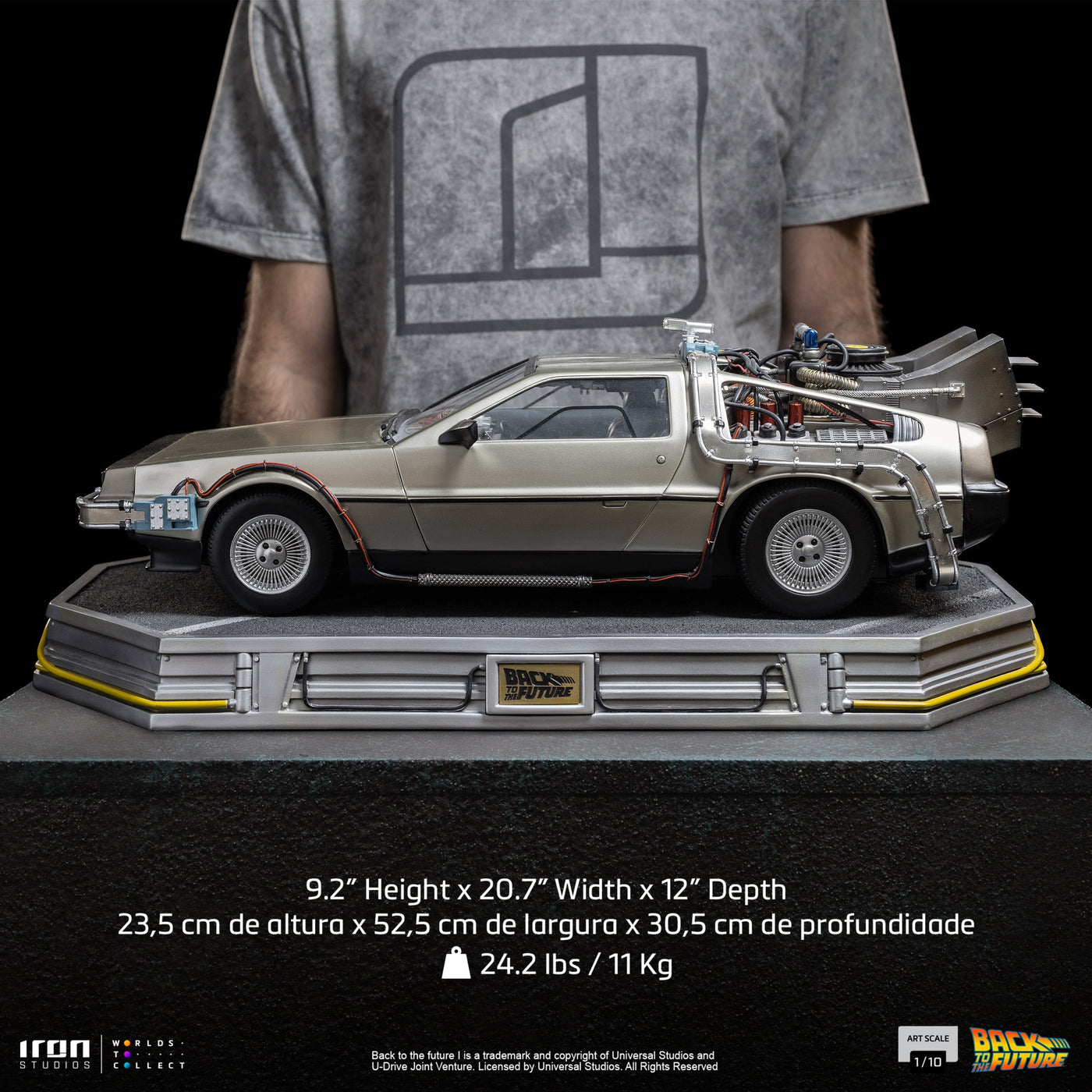 Iron Studios Back to the Future DeLorean 1:10 Scale Statue by MyHackerTech