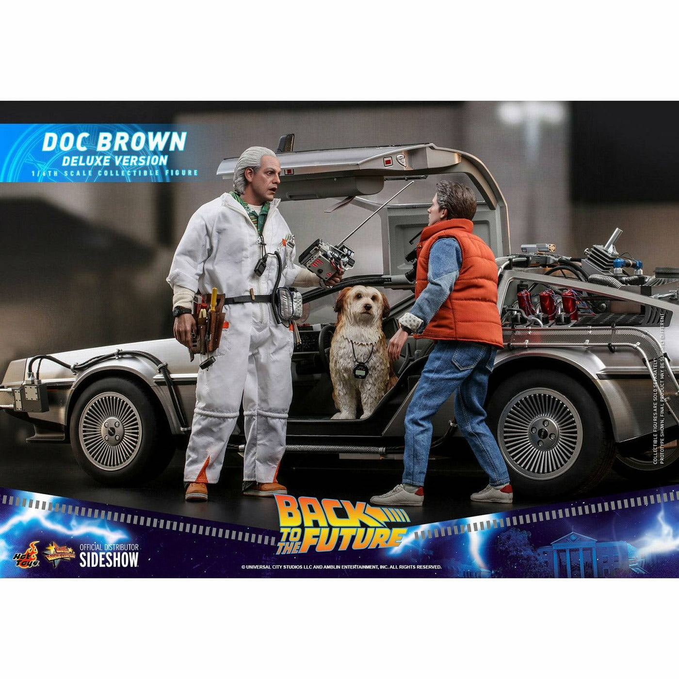 Hot Toys Back to the Future Doc Brown (Deluxe Version) 1:6 Scale Collectible Figure with bonus Plutonium case by MyHackerTech