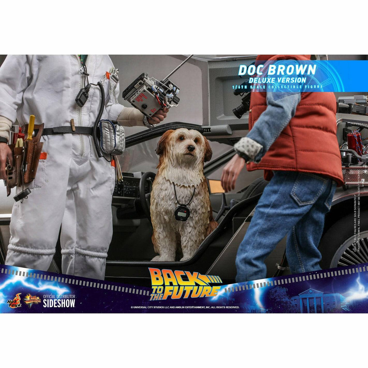 Hot Toys Back to the Future Doc Brown (Deluxe Version) 1:6 Scale Collectible Figure with bonus Plutonium case by MyHackerTech