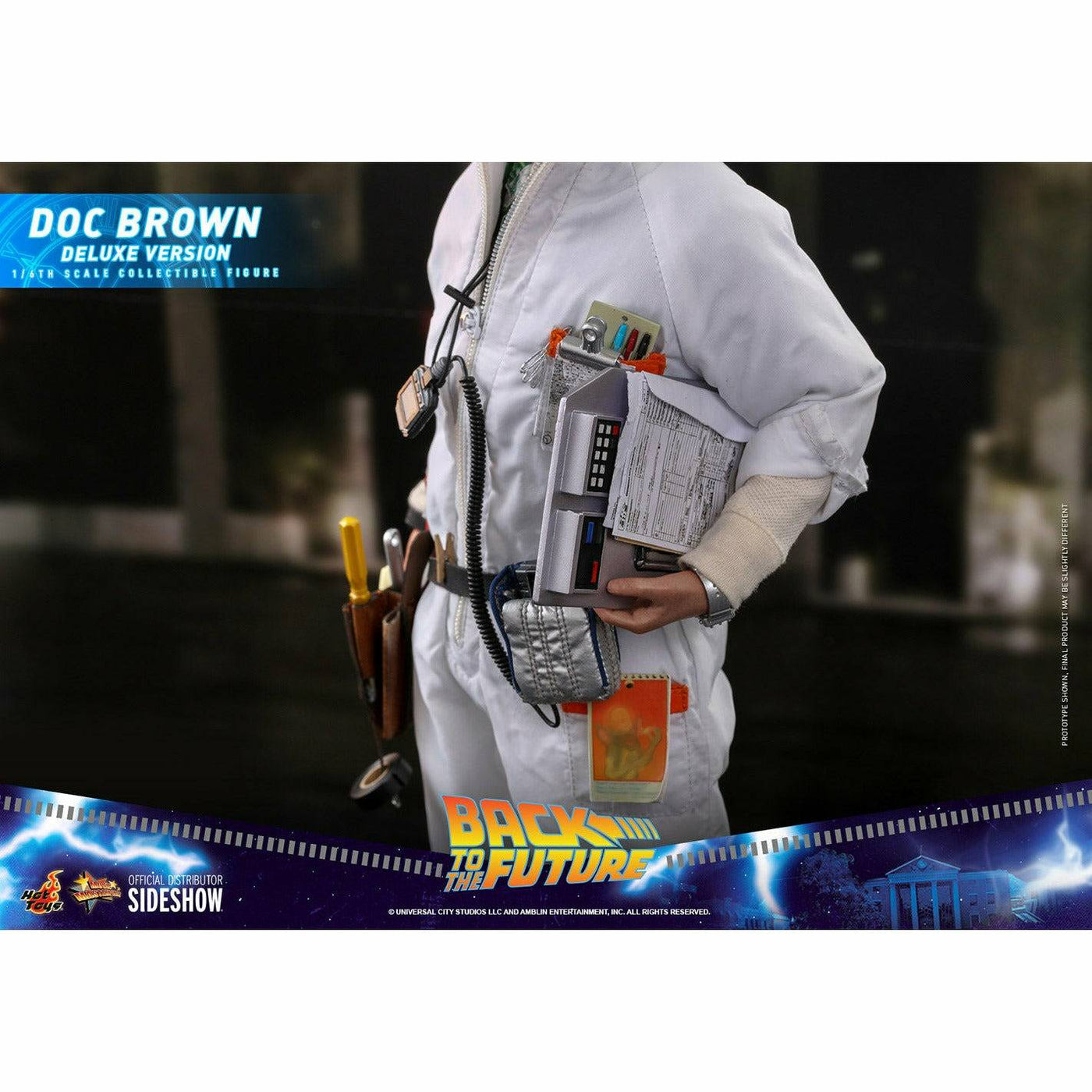 Hot Toys Back to the Future Doc Brown (Deluxe Version) 1:6 Scale Collectible Figure with bonus Plutonium case by MyHackerTech