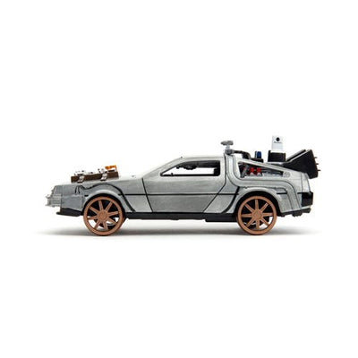 Back to the Future Part III die-cast 1:32 scale "Hollywood Rides" DeLorean Time Machine (railroad) by MyHackerTech