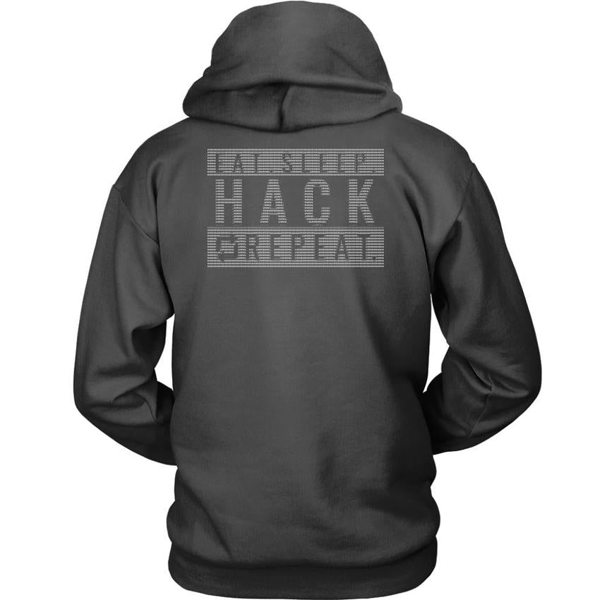 Eat sleep hack repeat v1- Unisex Hoodie by MyHackerTech