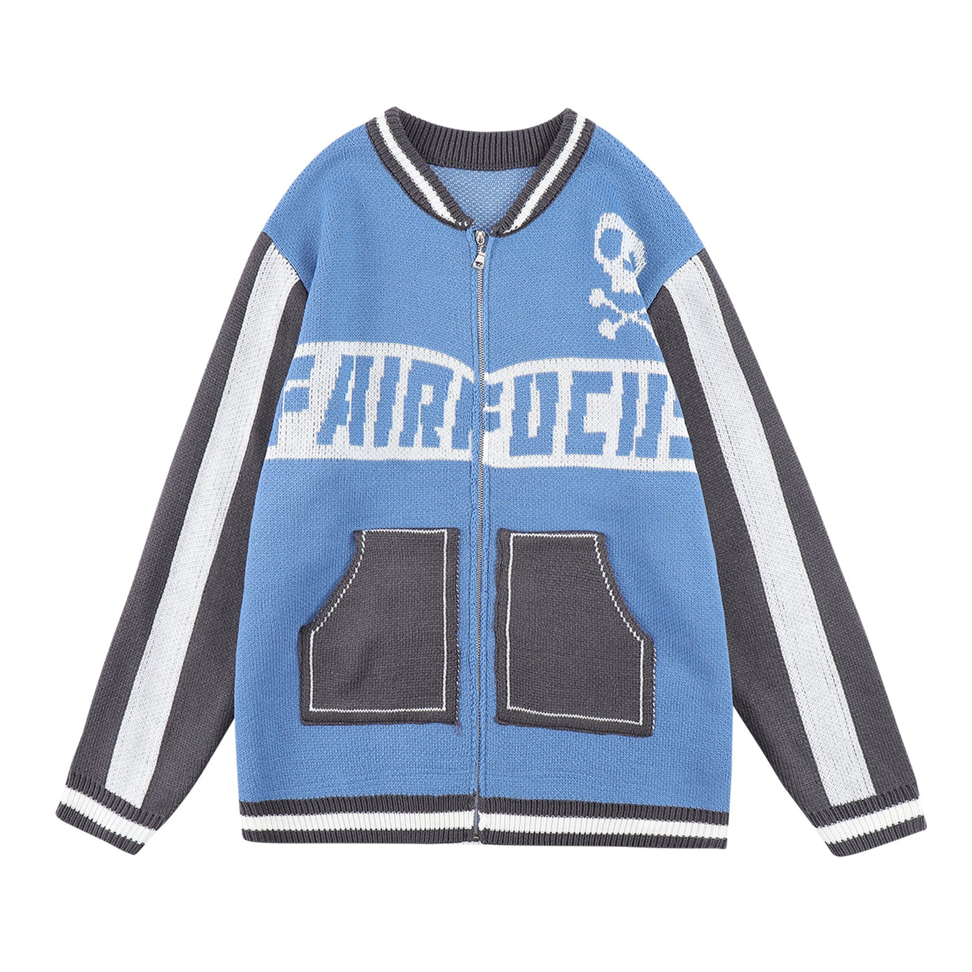 Easy Skull Knit Bomber Jacket by MyHackerTech