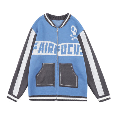 Easy Skull Knit Bomber Jacket by MyHackerTech