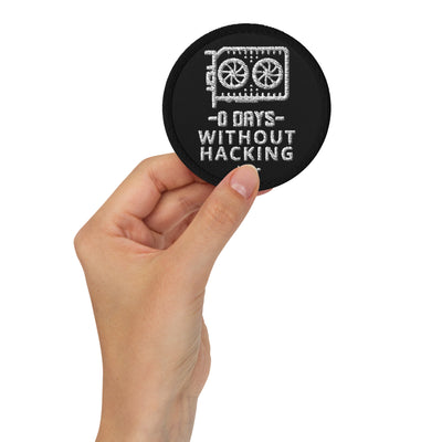 0 Days without hacking - Embroidered patches