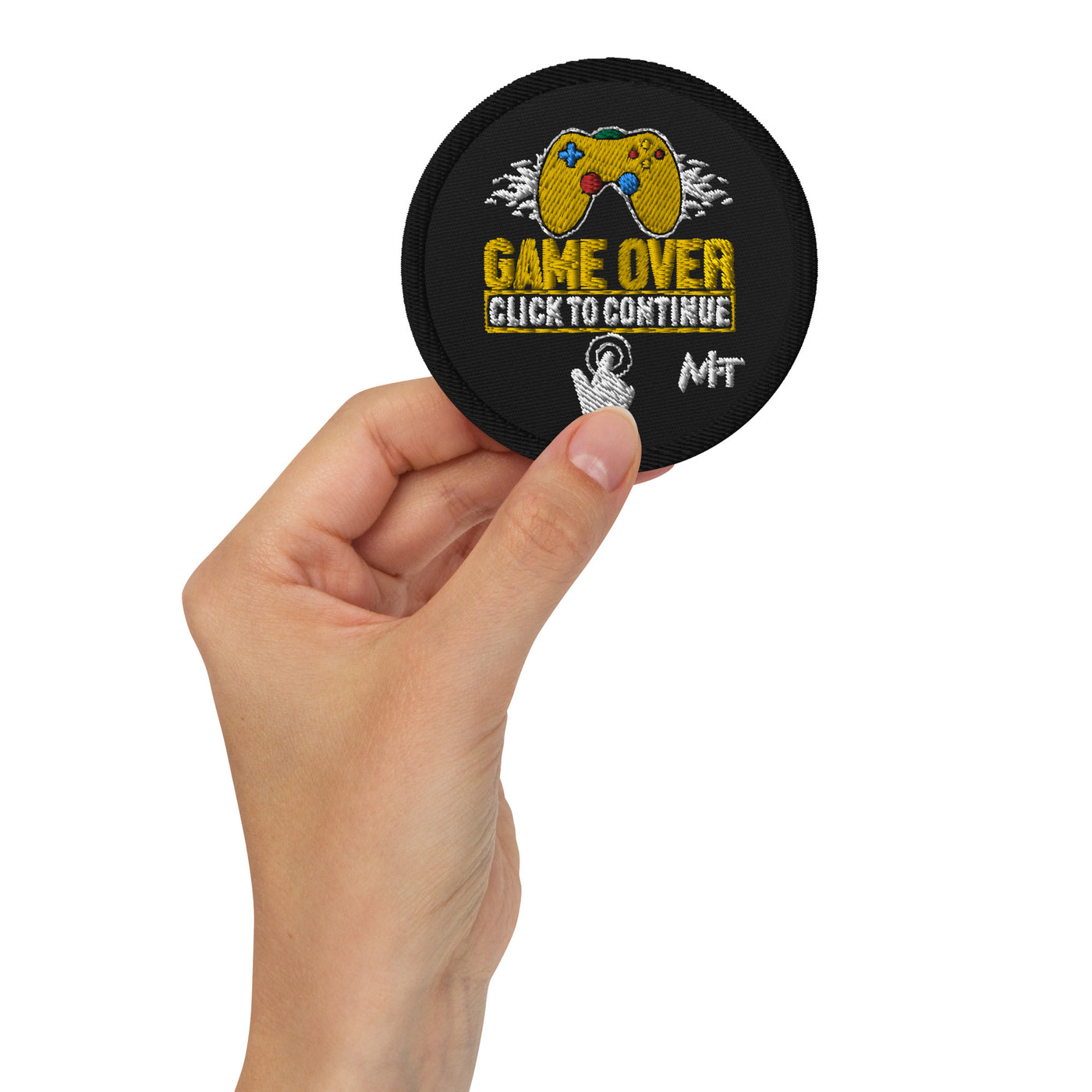 Game Over Click to continue - Embroidered patches