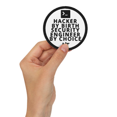Hacker by birth Pentester by choice - Embroidered patches