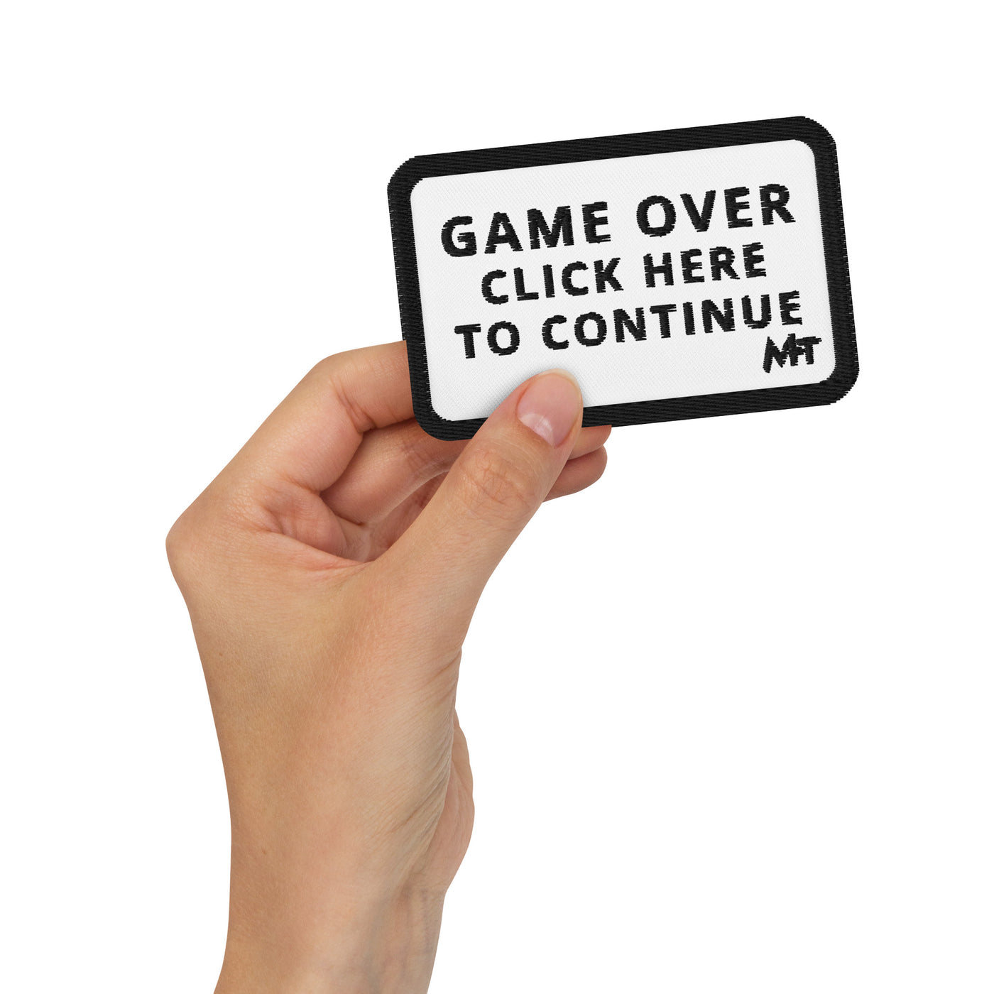 Game Over Click to continue - Embroidered patches
