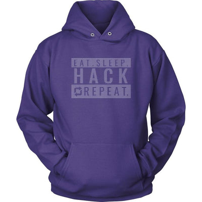 Eat sleep hack repeat v1- Unisex Hoodie by MyHackerTech