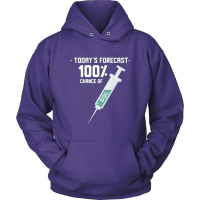 Today's forecast 100% chance of SQL injection - Unisex Hoodie by MyHackerTech