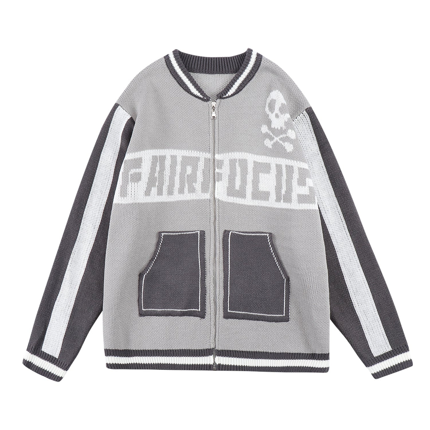 Easy Skull Knit Bomber Jacket by MyHackerTech