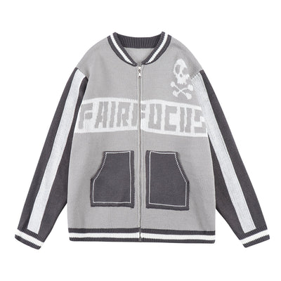 Easy Skull Knit Bomber Jacket by MyHackerTech