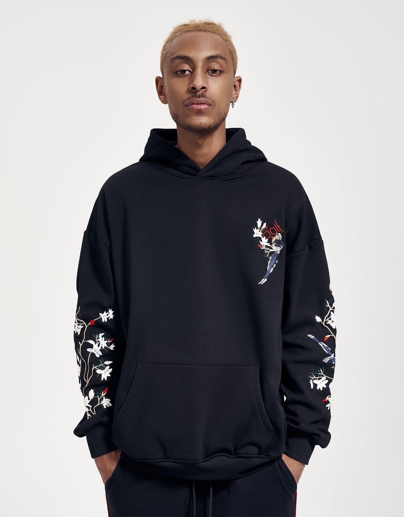 KH9083 Flowers Embroidery Hoodie by MyHackerTech