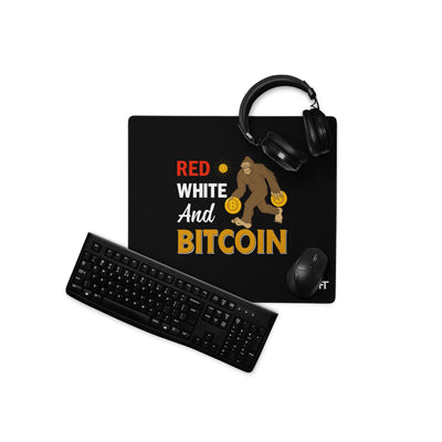 Red, White and Bitcoin Desk Mat