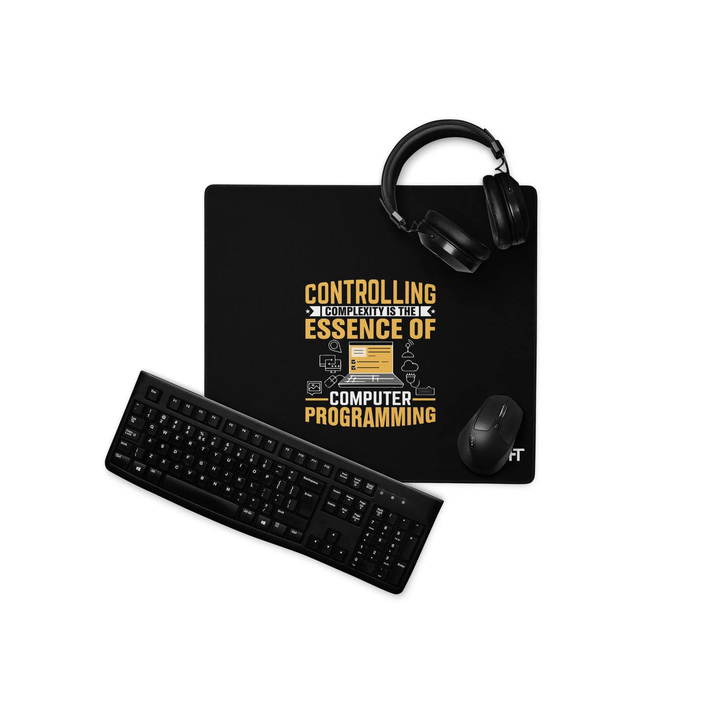 Controlling complexity is the Essence of Computer Programming Desk Mat
