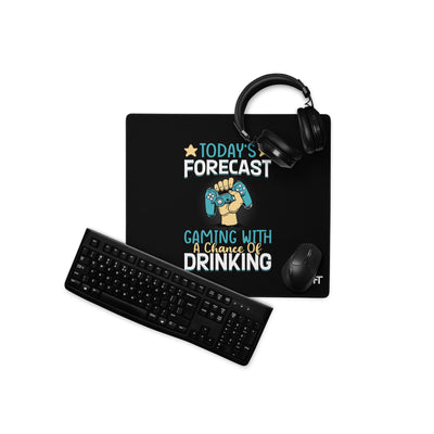 Today's Forecast - Gaming with a Chance of Drinking Desk Mat
