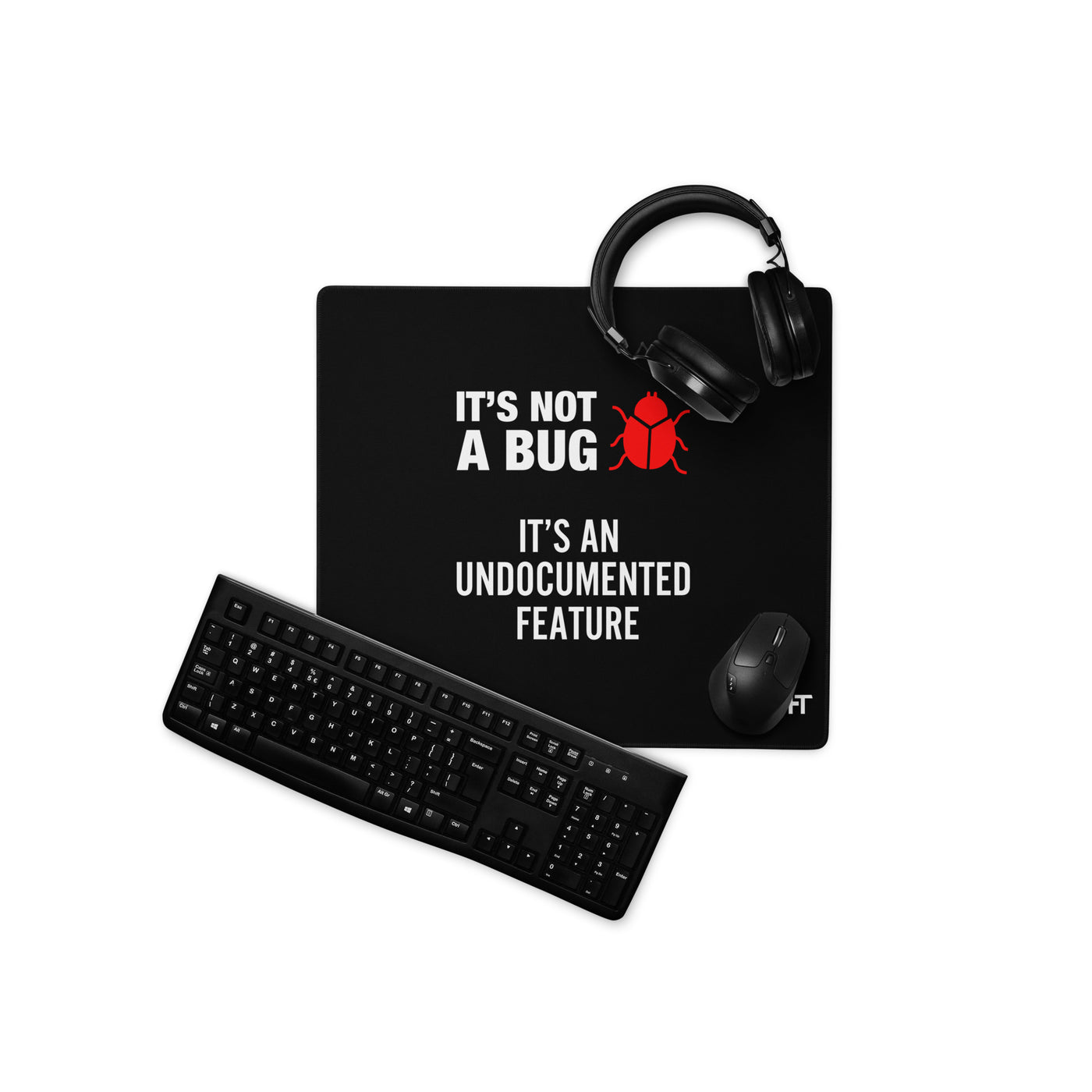 It's not a Bug - Red Desk Mat