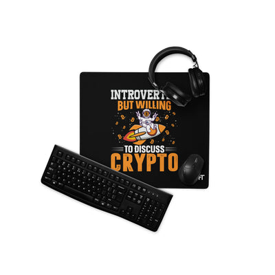 Introverted but Willing to Discuss Bitcoin Desk Mat