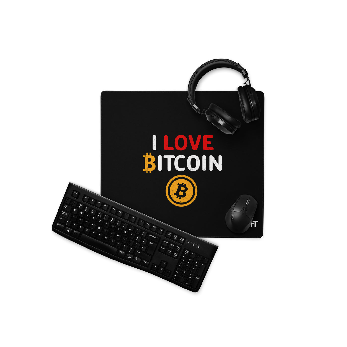 I Love Bitcoin - Desk Mat