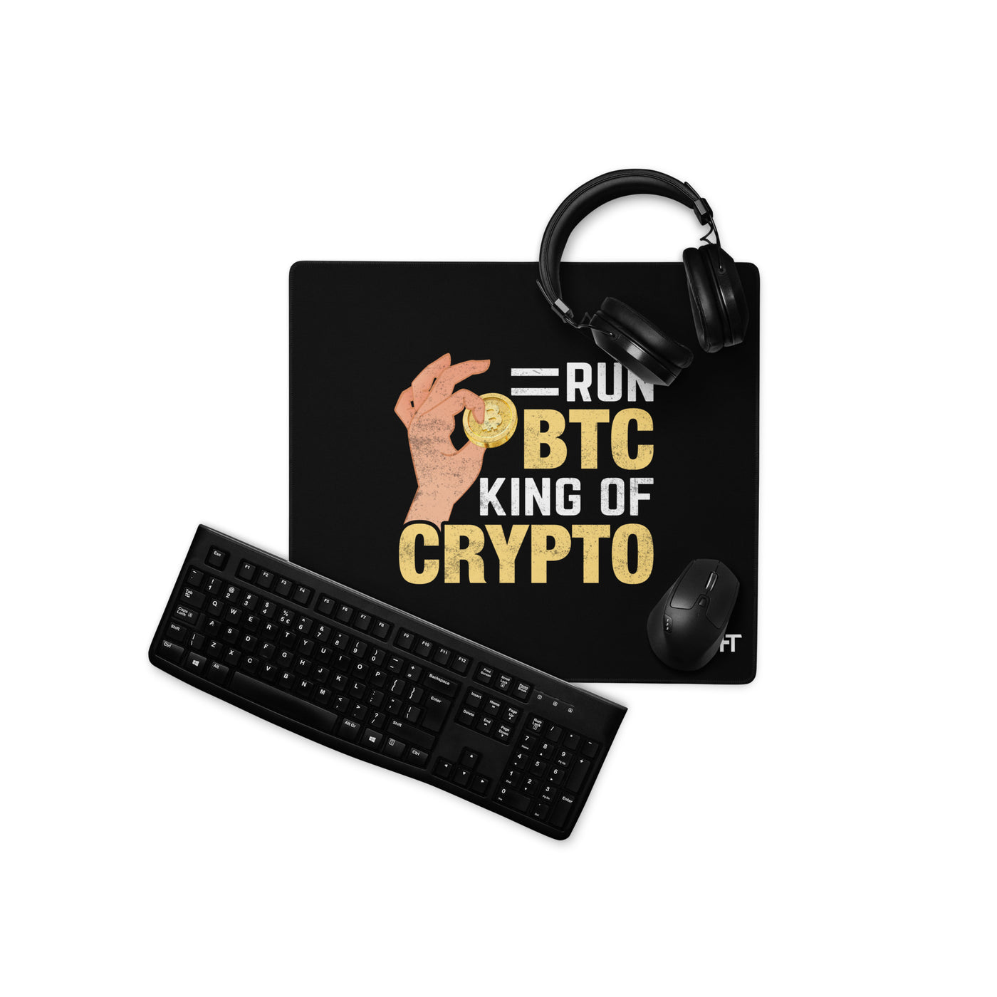 = Run BTC King of BitCoin - Desk Mat