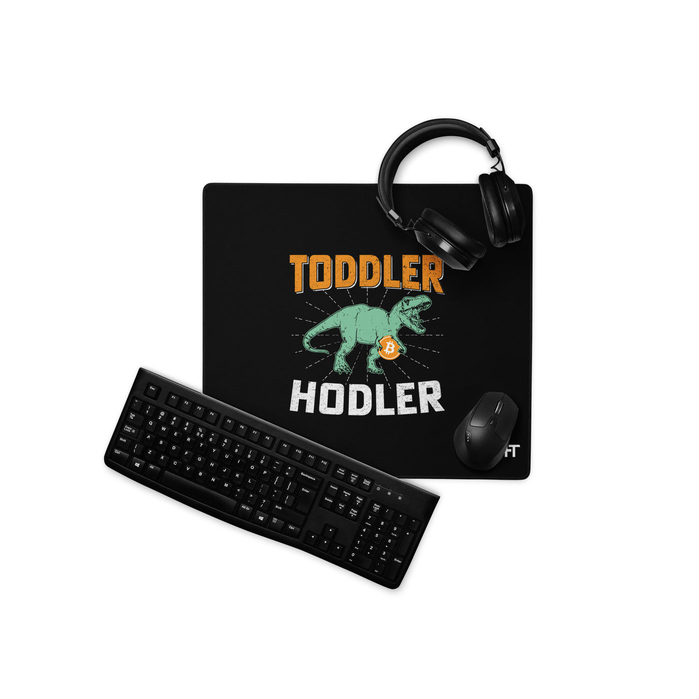 Toddler Bitcoin T-rex Holder - Desk Mat