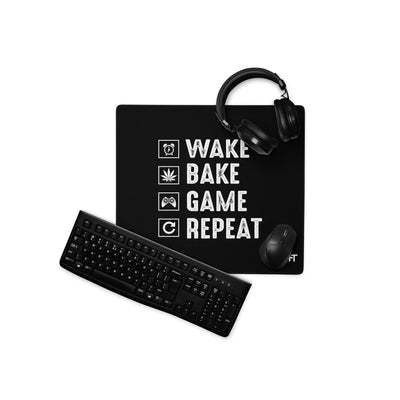 Wake, Bake, Game, Repeat Rima 13 - Desk Mat