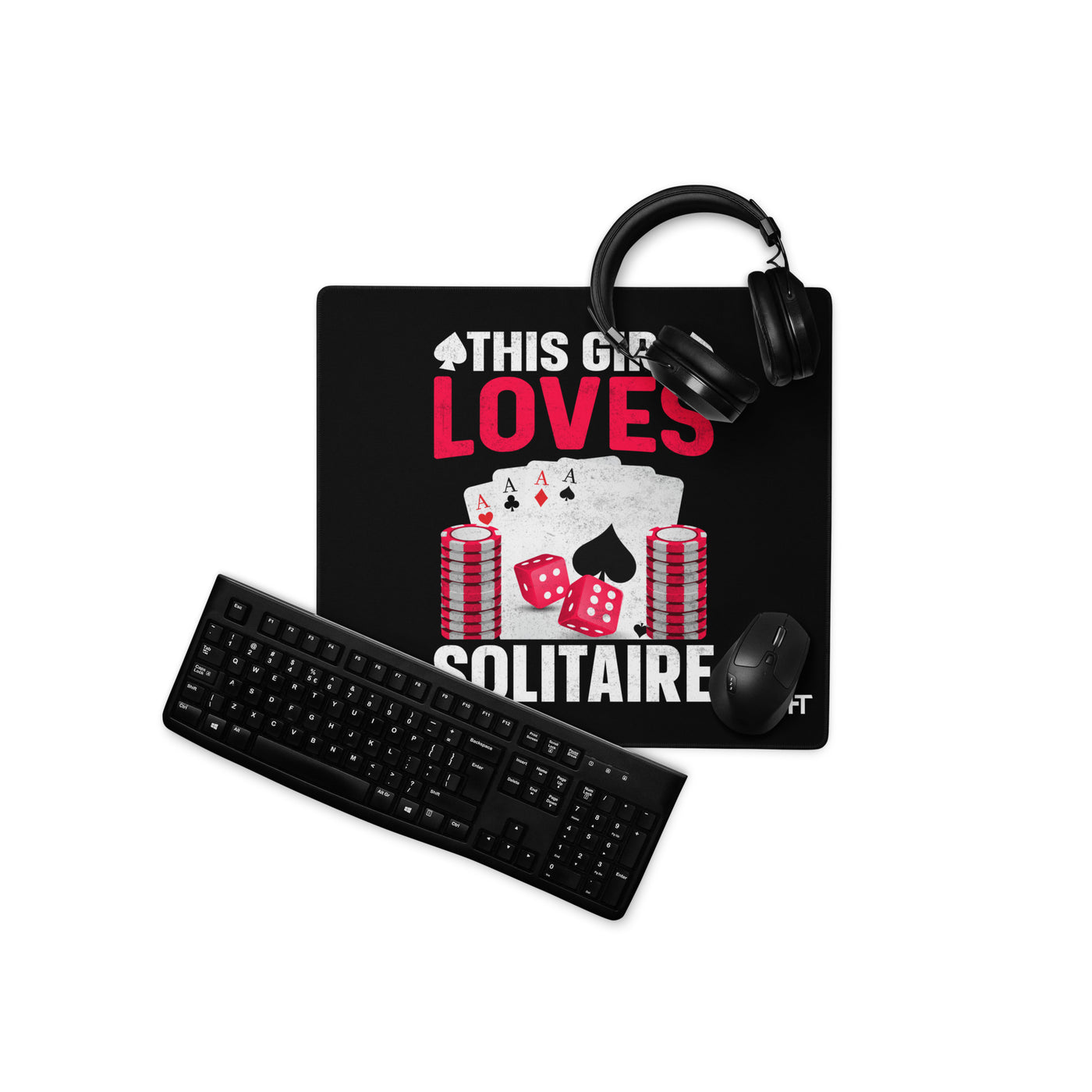 This Girl Loves  Solitaire - Desk Mat