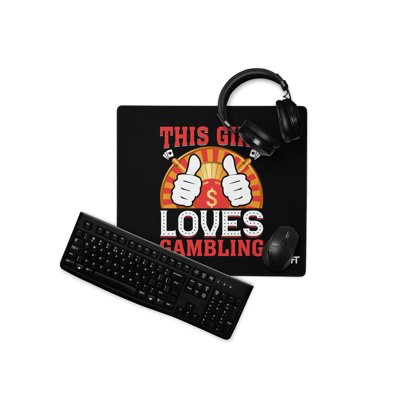 This Girl Loves  Gambling - Desk Mat